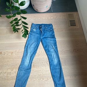 Mother jeans - the stunner ankle fray - size 24